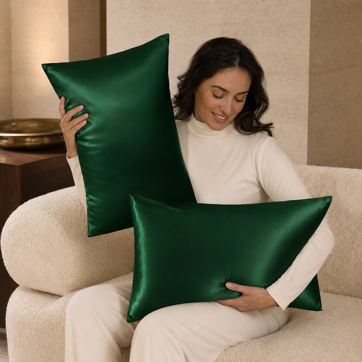 Silk Pillowcase Set of 2 | 100% Mulberry Silk, 19 Momme, for Hair &amp; Skin
