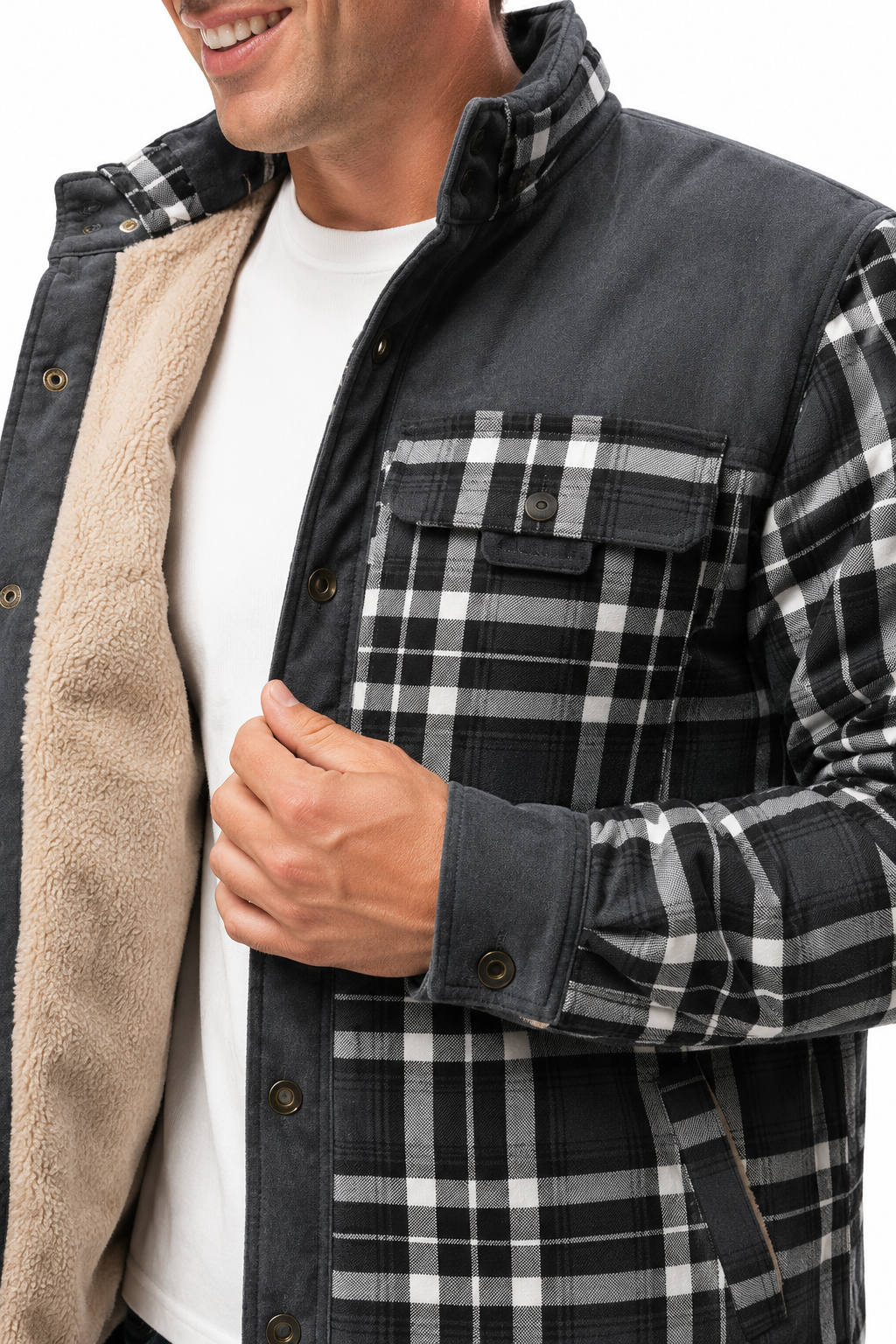 Men’s Lined Flannel Shirt Jacket