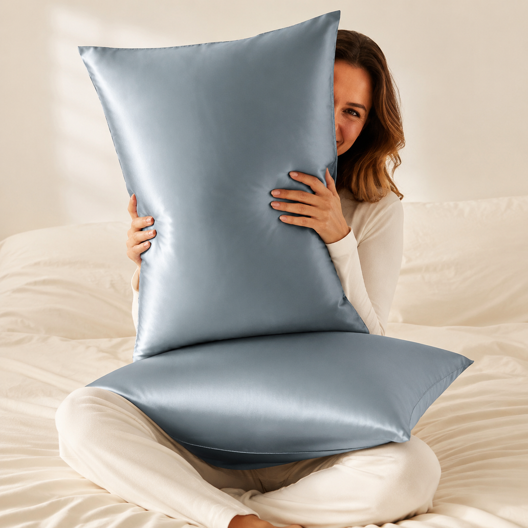 Silk Pillowcase Set of 2 | 100% Mulberry Silk, 19 Momme, for Hair &amp; Skin