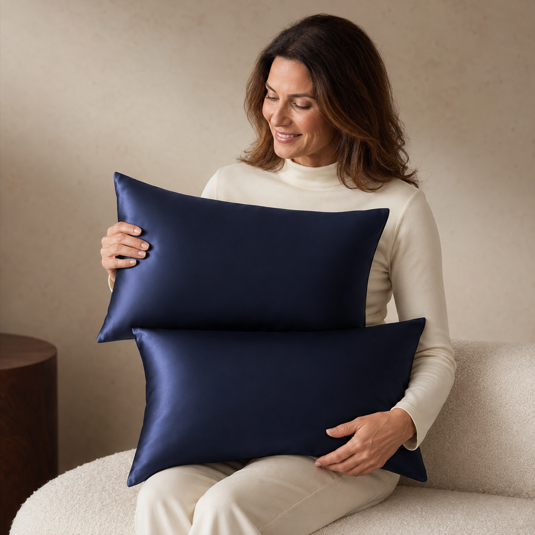 Silk Pillowcase Set of 2 | 100% Mulberry Silk, 19 Momme, for Hair &amp; Skin