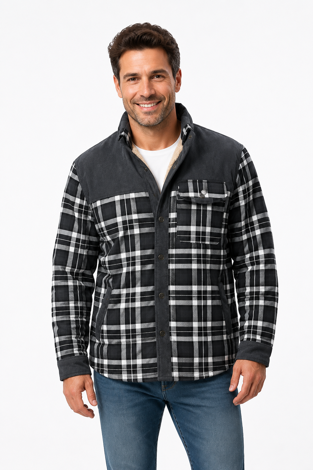 Men’s Lined Flannel Shirt Jacket
