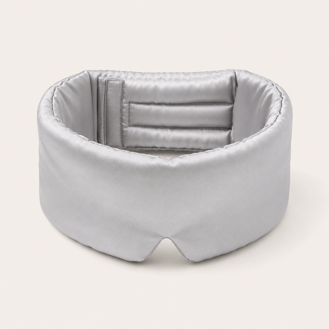 Silk Sleep Mask | 100% Mulberry Silk Eye Mask, Contoured &amp; Adjustable