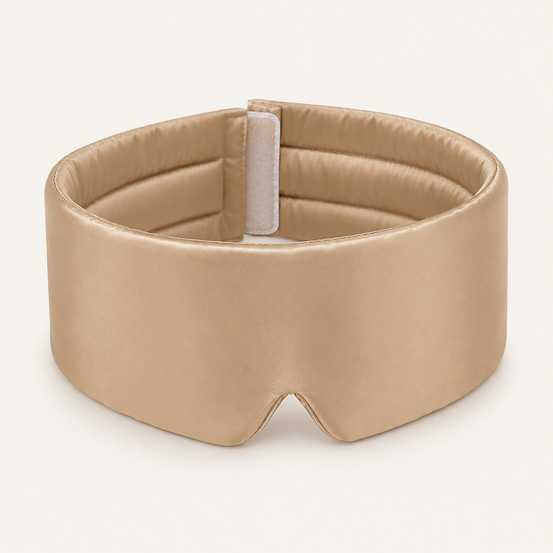 Silk Sleep Mask | 100% Mulberry Silk Eye Mask, Contoured &amp; Adjustable