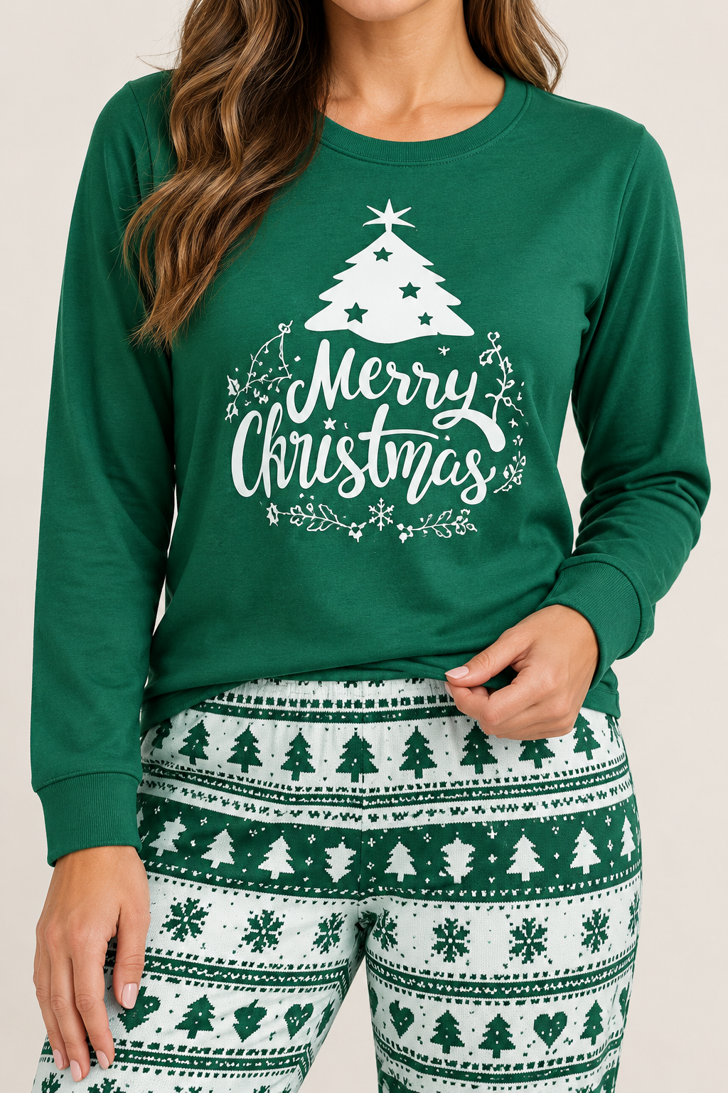 Family Christmas Pyjamas | Matching Green &amp; Red Sets, Adults &amp; Kids to 4XL