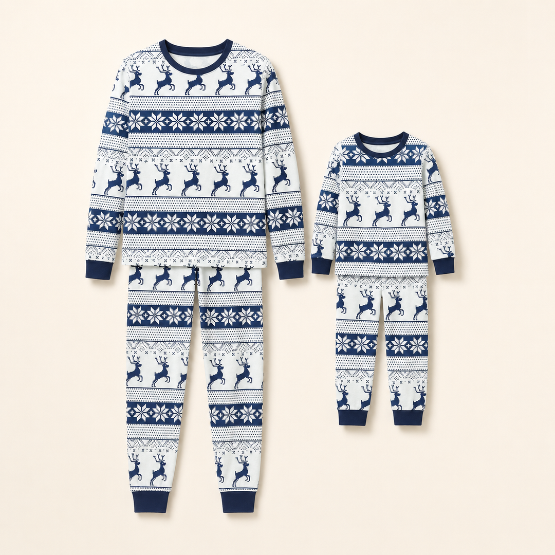 Family Christmas Pyjamas | Nordic Reindeer Matching Sets, Adults &amp; Kids