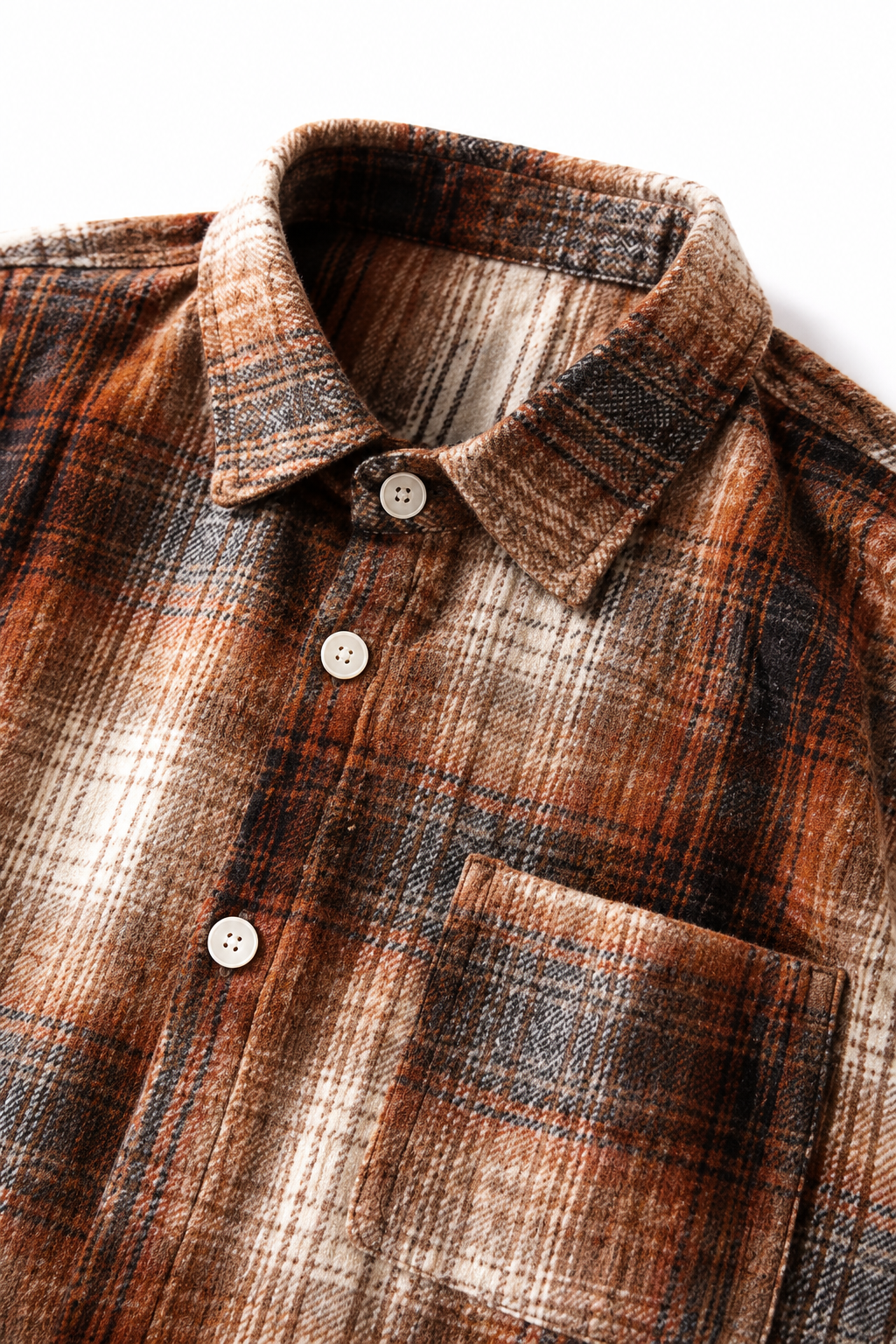 Men’s Oversized Brushed Check Shirt