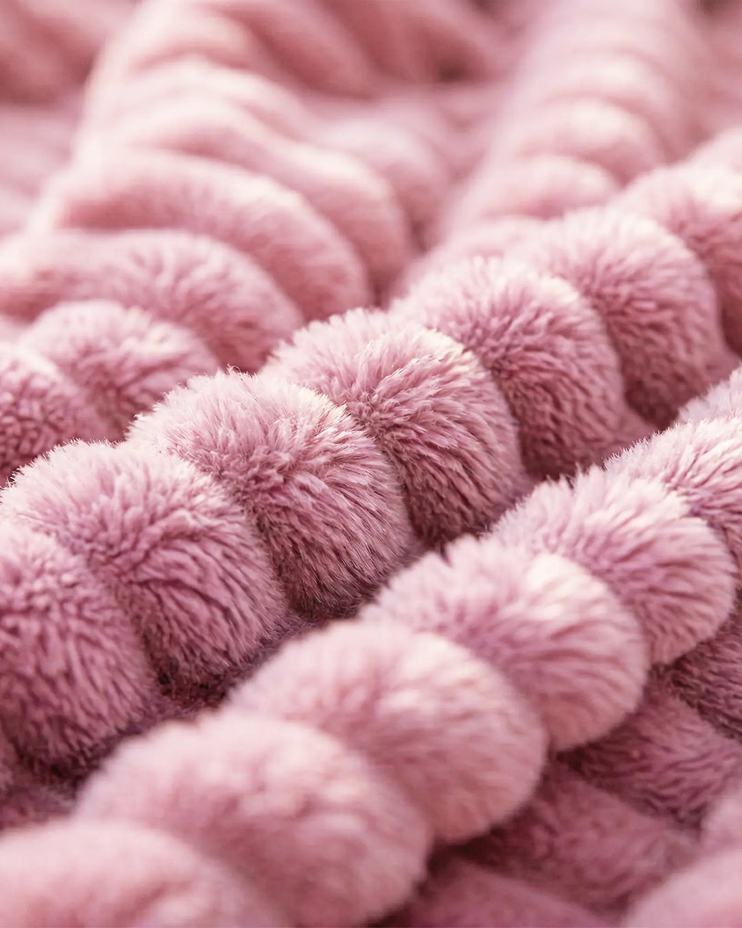 Ribbed Fleece Blanket | Plush Sofa Throw &amp; Bed Blanket, 4 Sizes