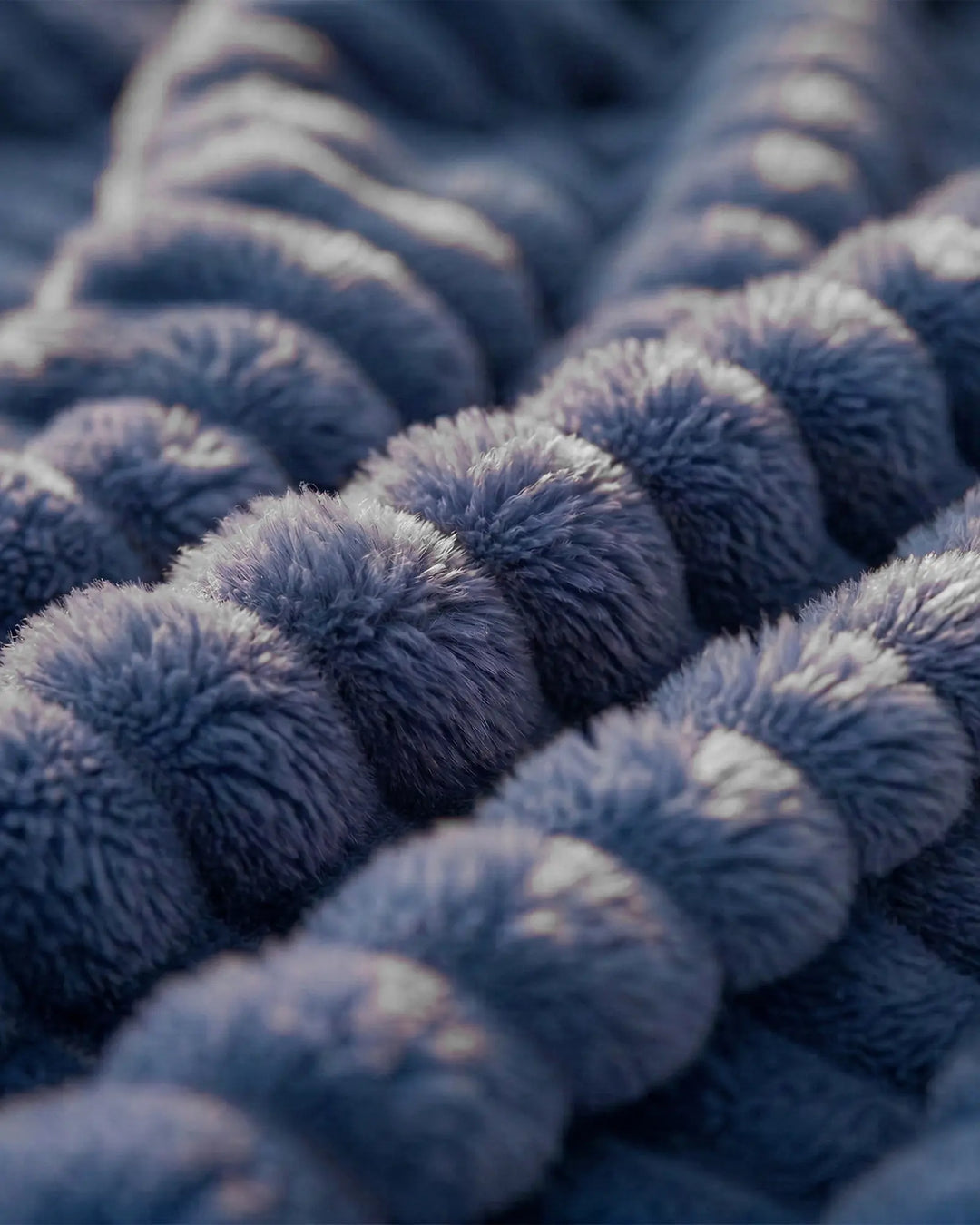 Ribbed Fleece Blanket | Plush Sofa Throw &amp; Bed Blanket, 4 Sizes