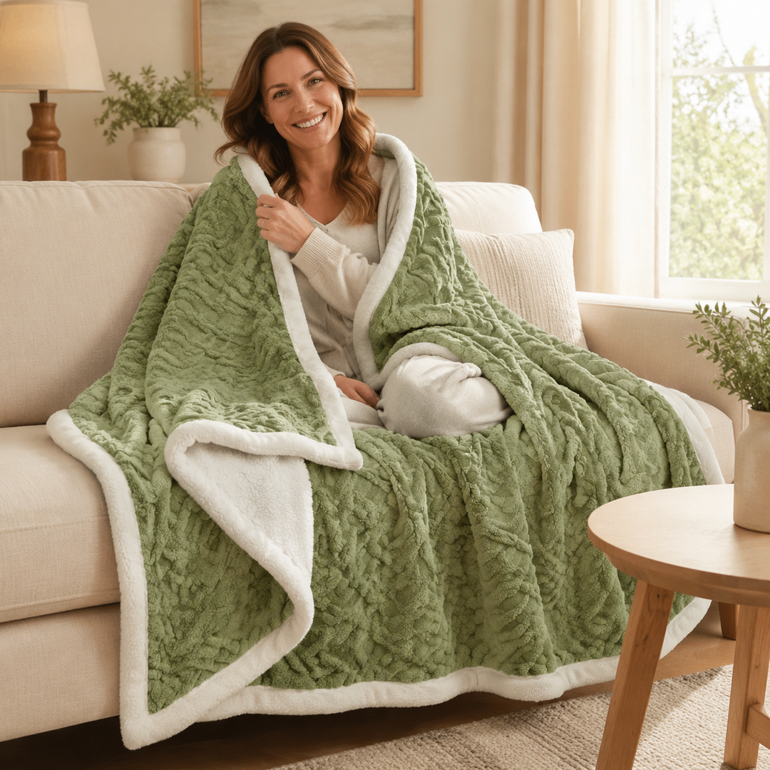Fleece Throw Blanket | Soft Sofa &amp; Bed Blanket, 6 Sizes, 7 Colours