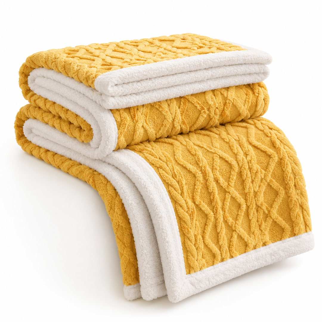 Fleece Throw Blanket | Soft Sofa &amp; Bed Blanket, 6 Sizes, 7 Colours