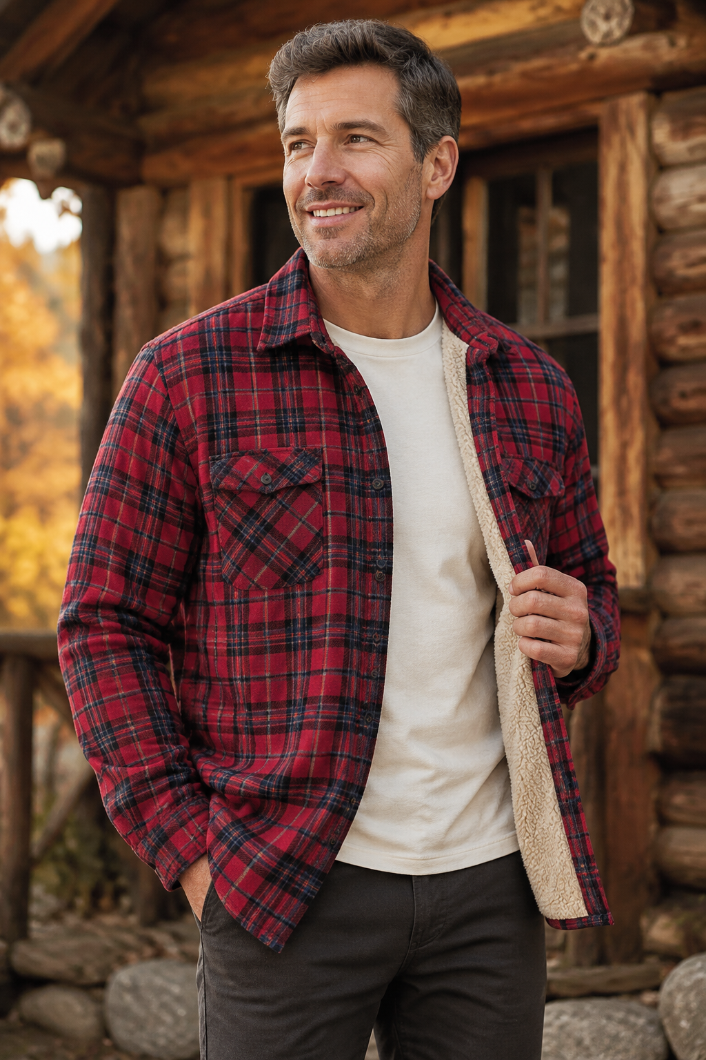 Men's Fleece Lined Shirt Jacket – Vivy London
