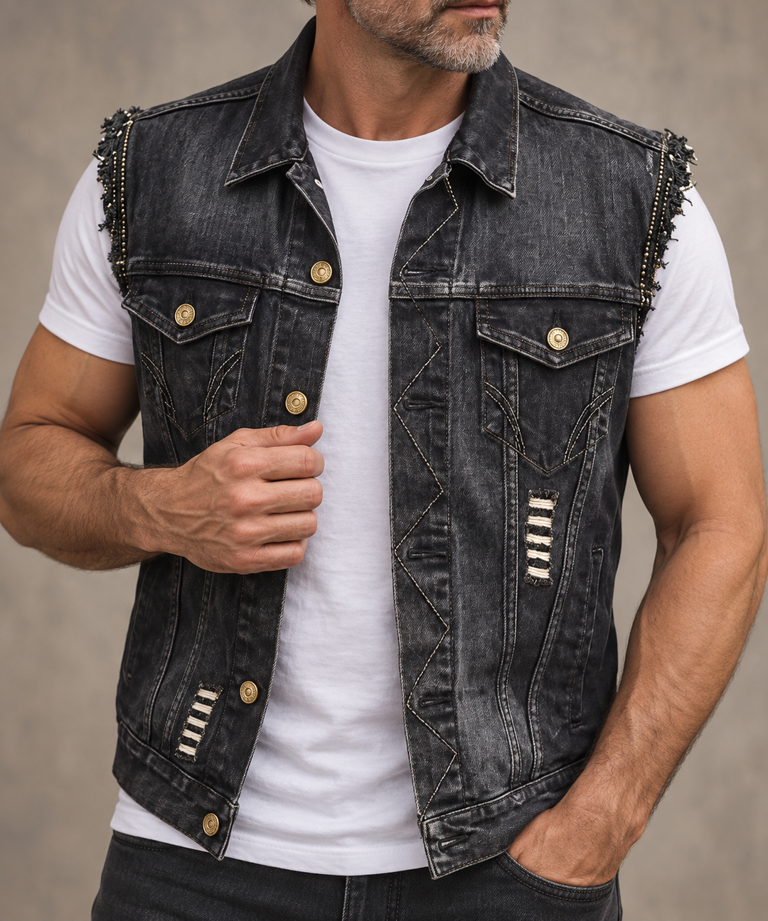 Men's Denim Gilet – Vivy London