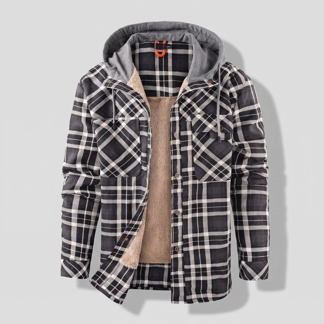 Men's Sherpa Lined Check Jacket – Vivy London