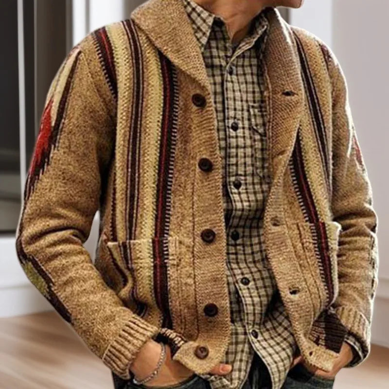 Men's Jacquard Cardigan – Vivy London