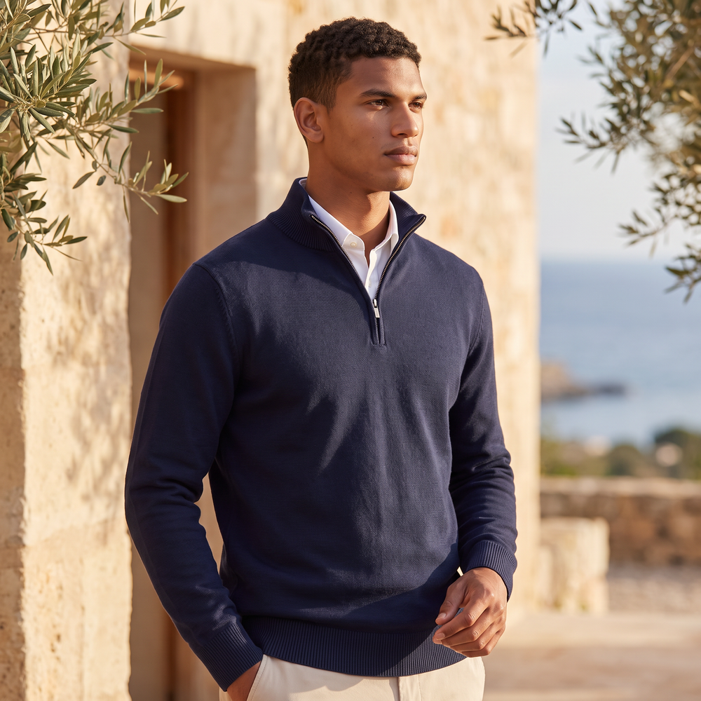 Men's Quarter Zip Jumper – Vivy London