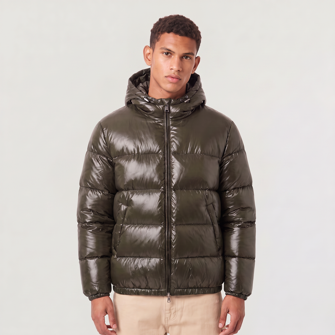 Men's Glossy Puffer Jacket – Vivy London