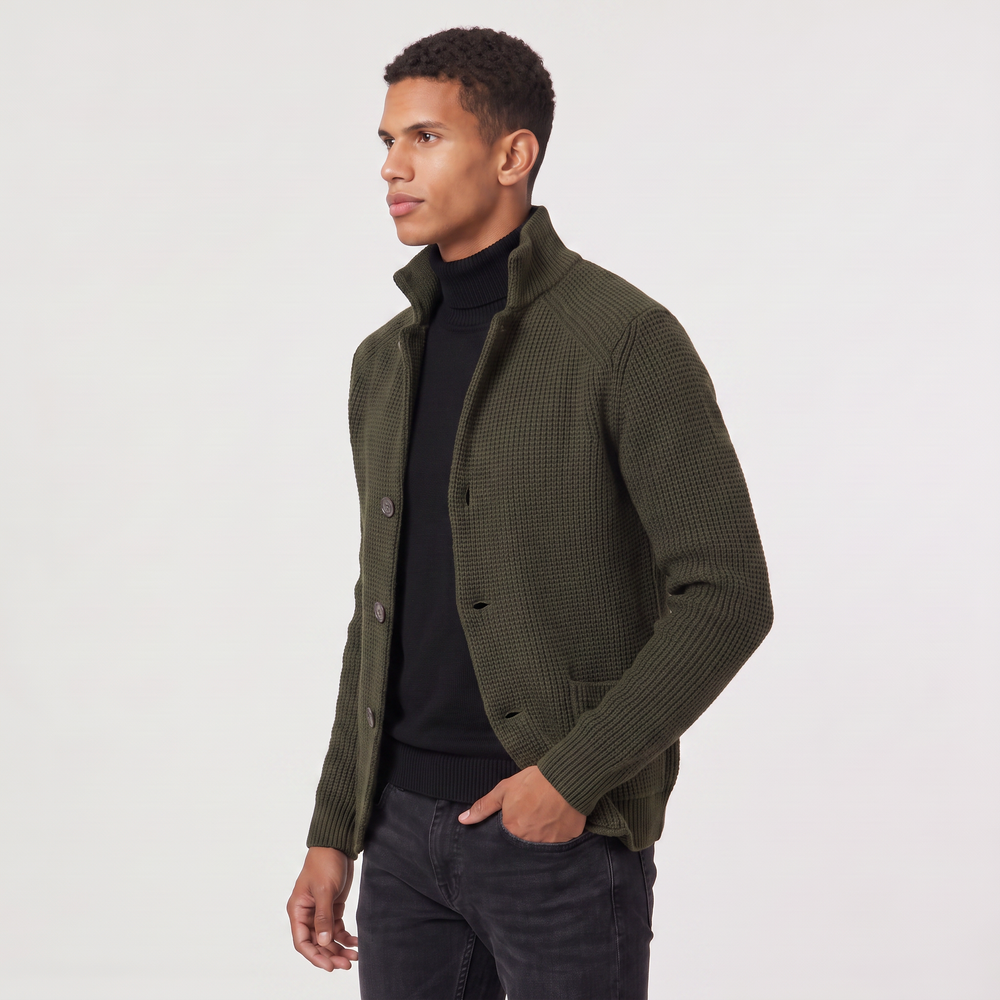 Men's Waffle Knit Cardigan – Vivy London
