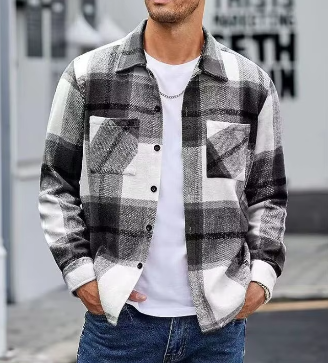 Men's Check Shirt Jacket – Vivy London