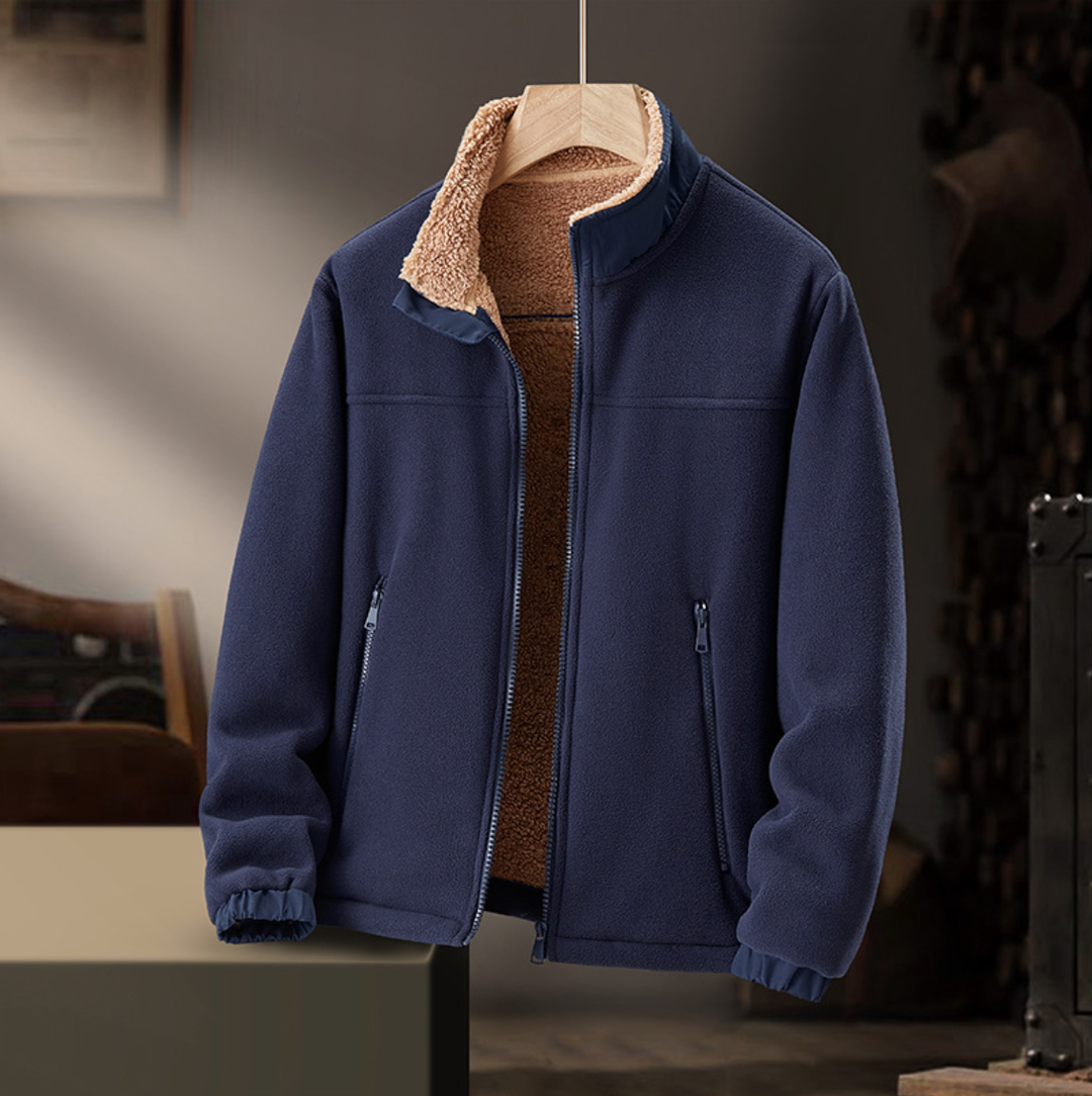 Men’s Stand-Collar Fleece Jacket