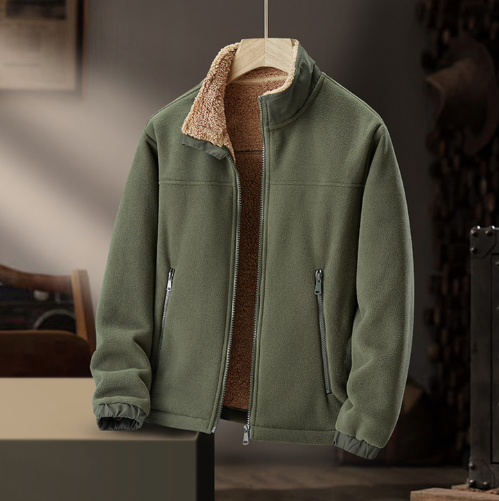 Men’s Stand-Collar Fleece Jacket