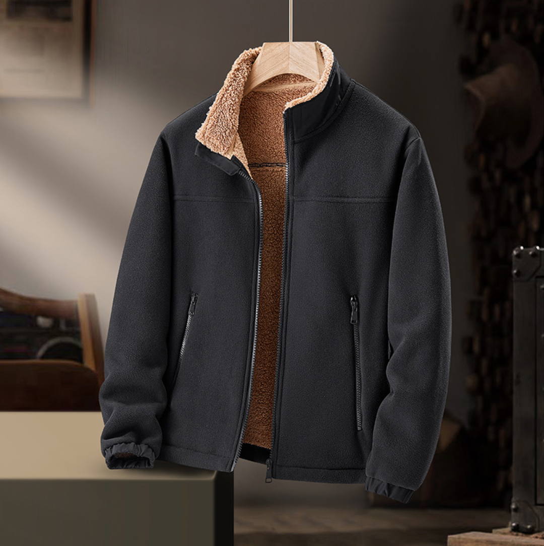 Men’s Stand-Collar Fleece Jacket