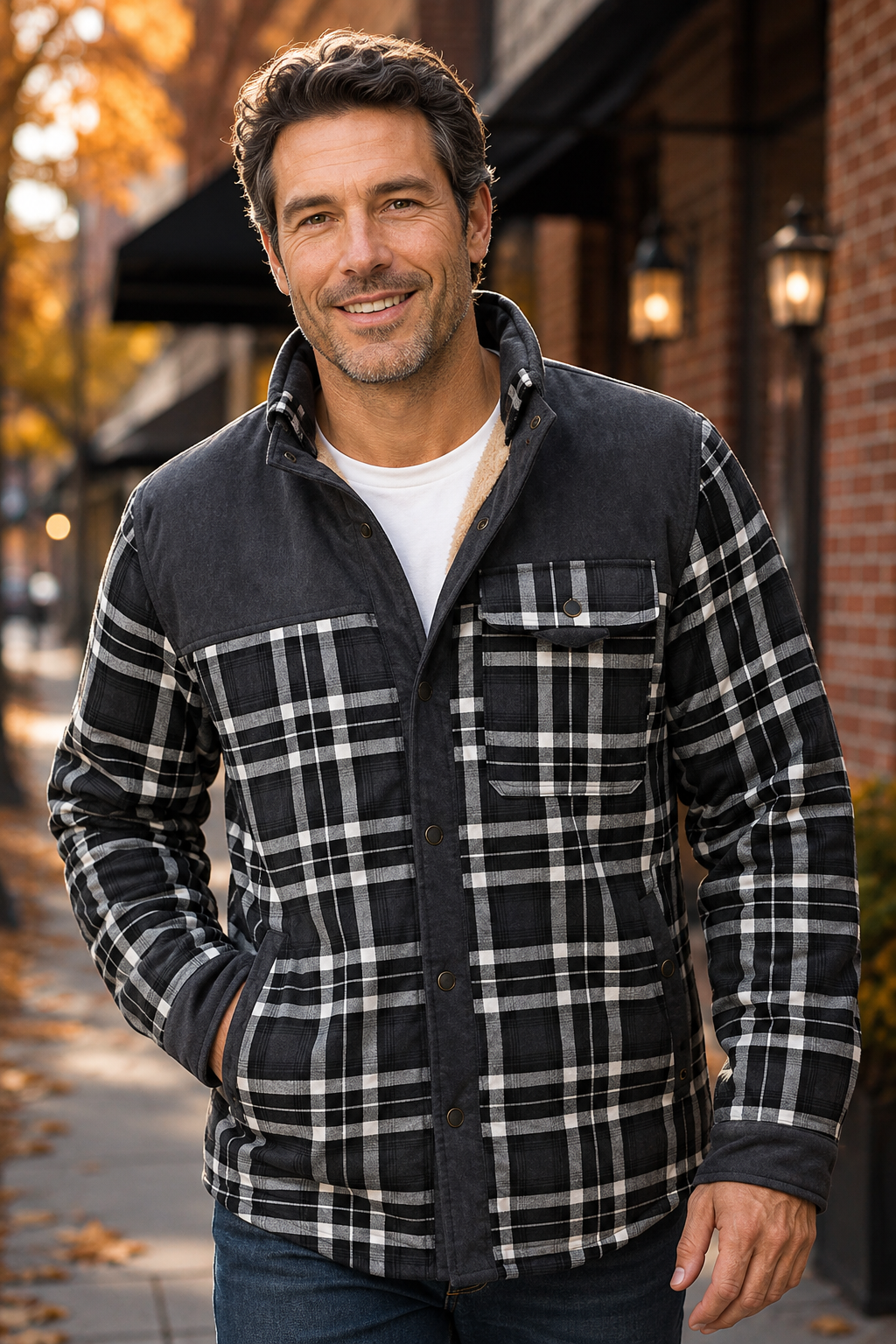 Men’s Lined Flannel Shirt Jacket