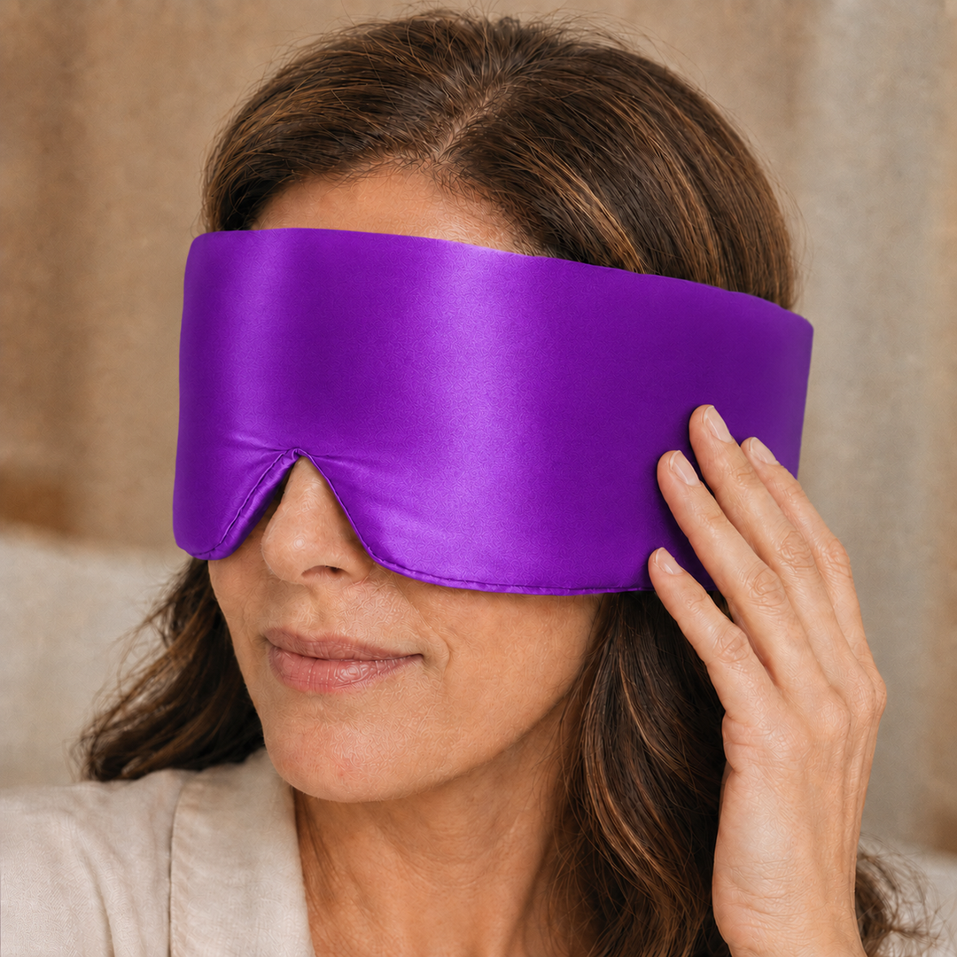 Silk Sleep Mask | 100% Mulberry Silk Eye Mask, Contoured &amp; Adjustable