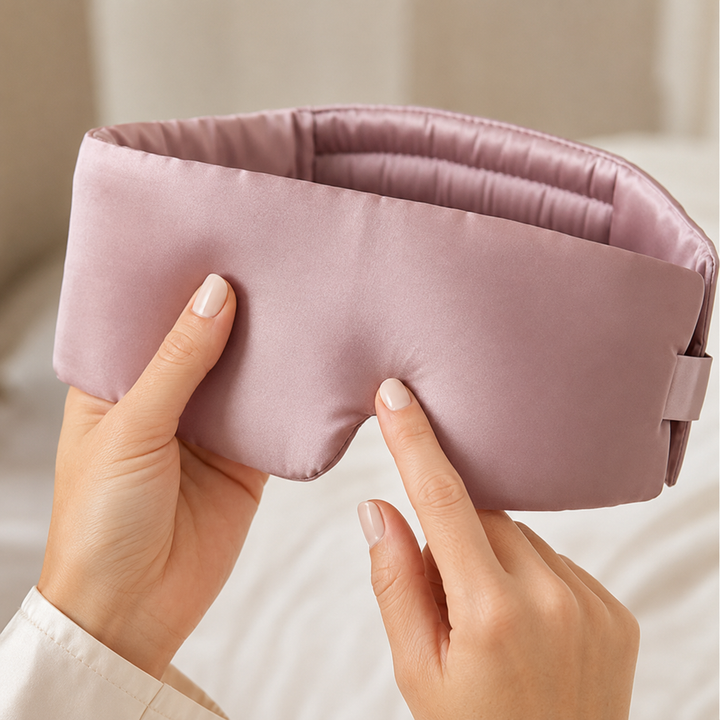Silk Sleep Mask | 100% Mulberry Silk Eye Mask, Contoured &amp; Adjustable