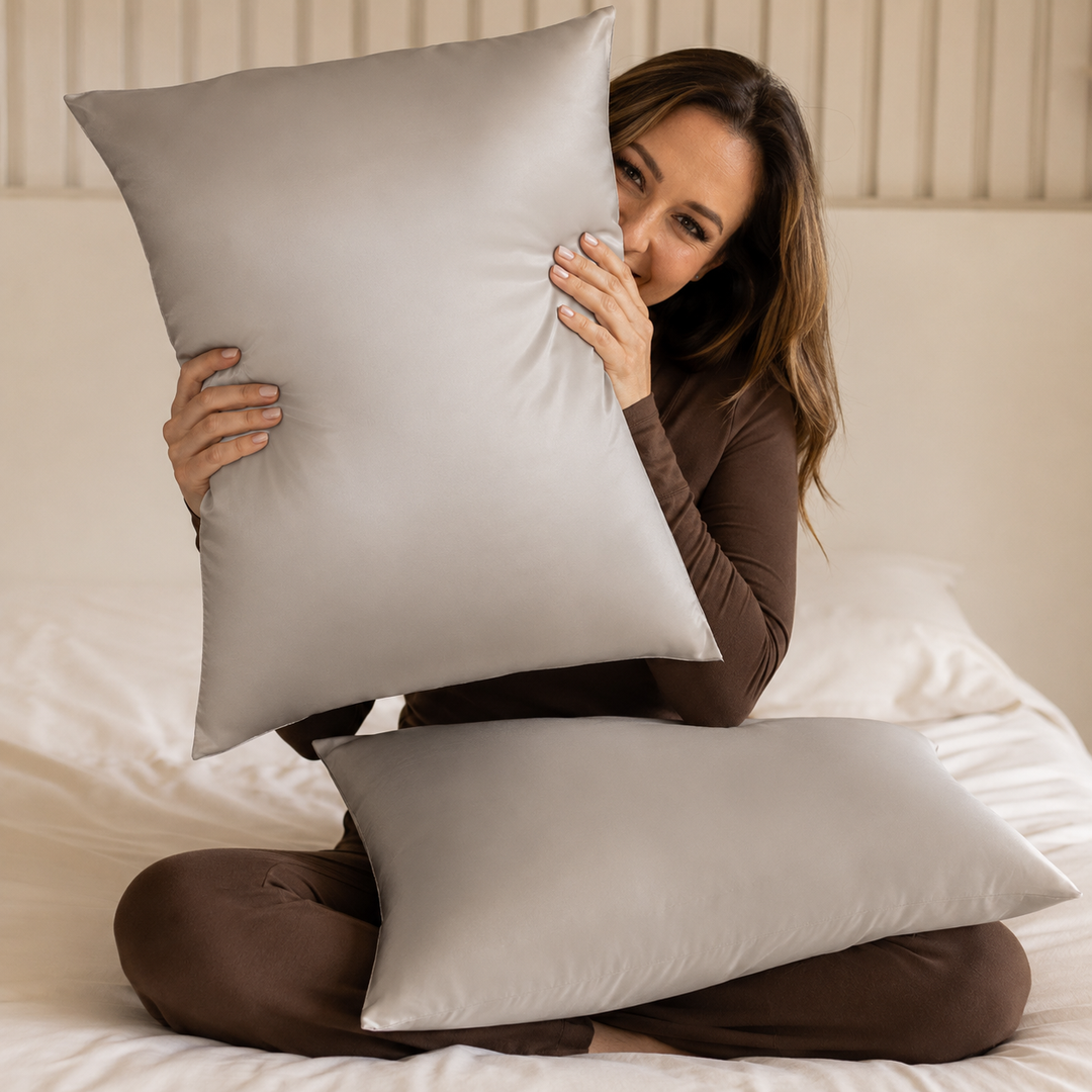 Silk Pillowcase Set of 2 | 100% Mulberry Silk, 19 Momme, for Hair &amp; Skin