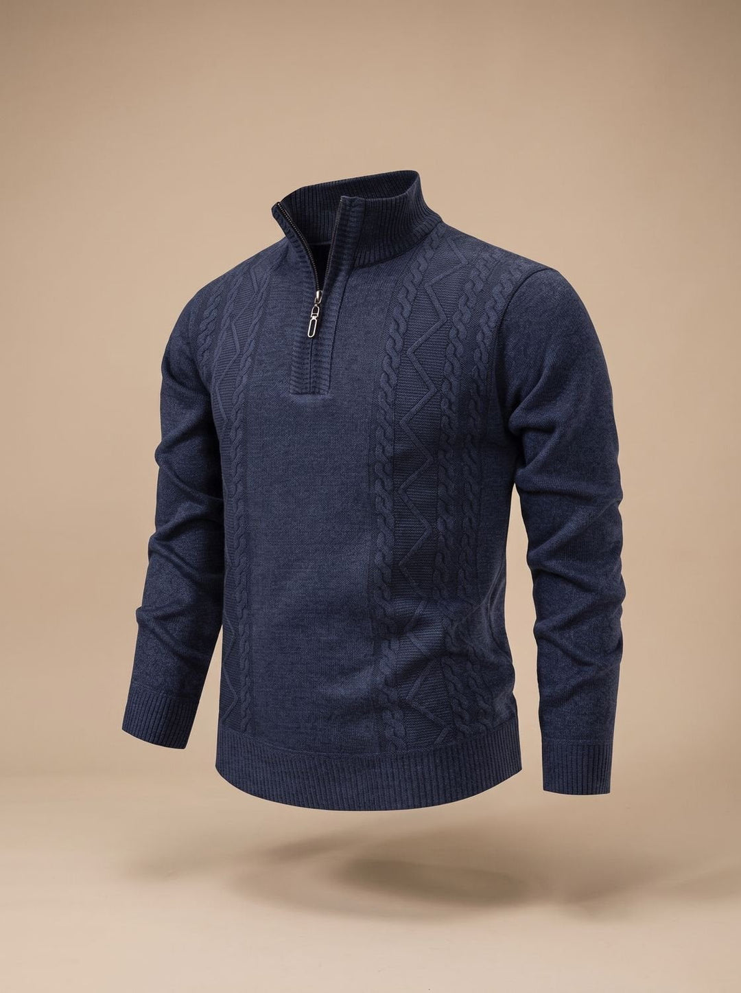 Men's Cable Knit Quarter Zip Jumper – Vivy London