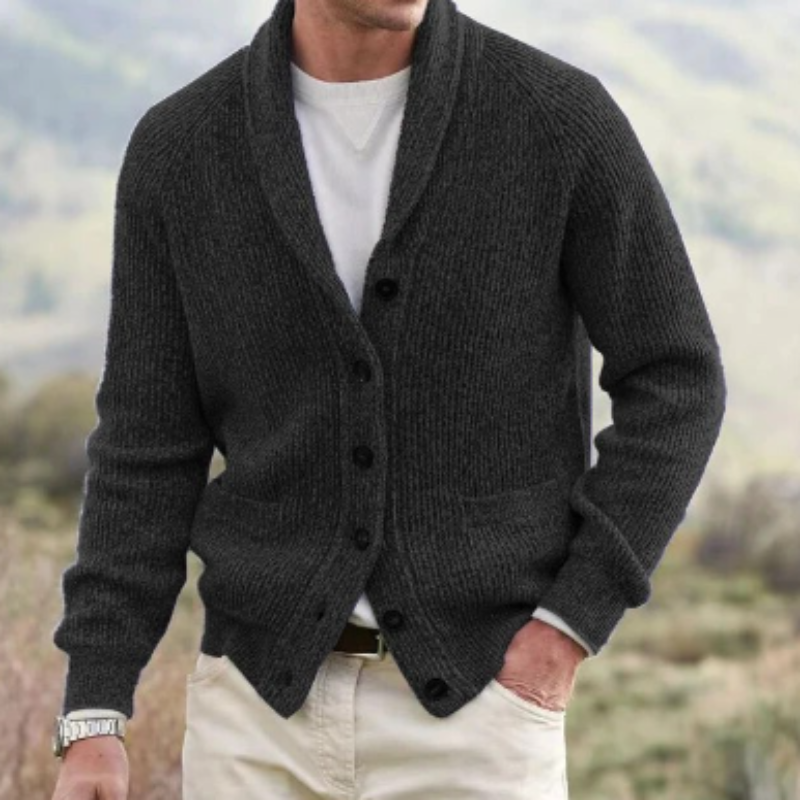 Men's Shawl Collar Cardigan – Vivy London