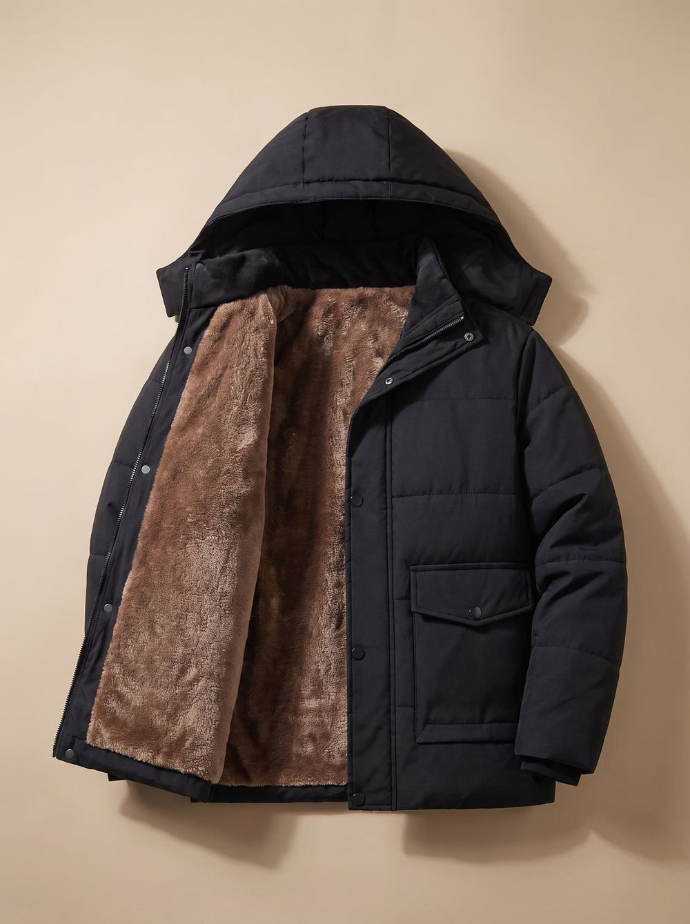 Men's Fleece Lined Puffer Jacket – Vivy London