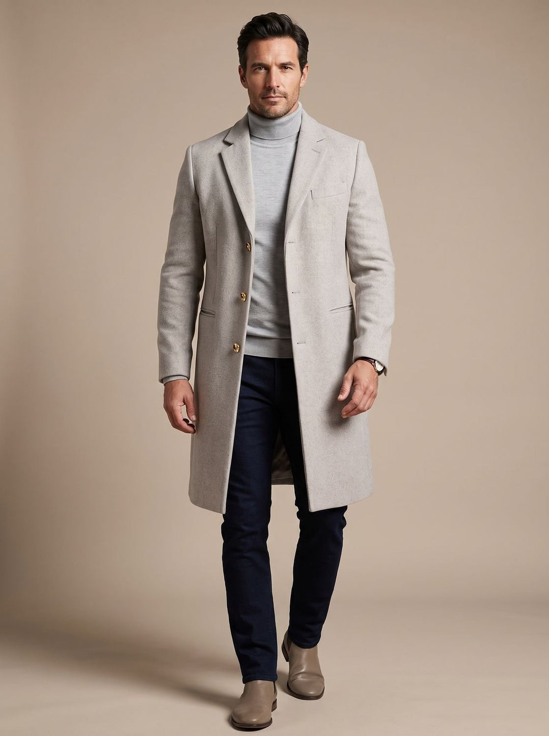 Men's Long Overcoat – Vivy London