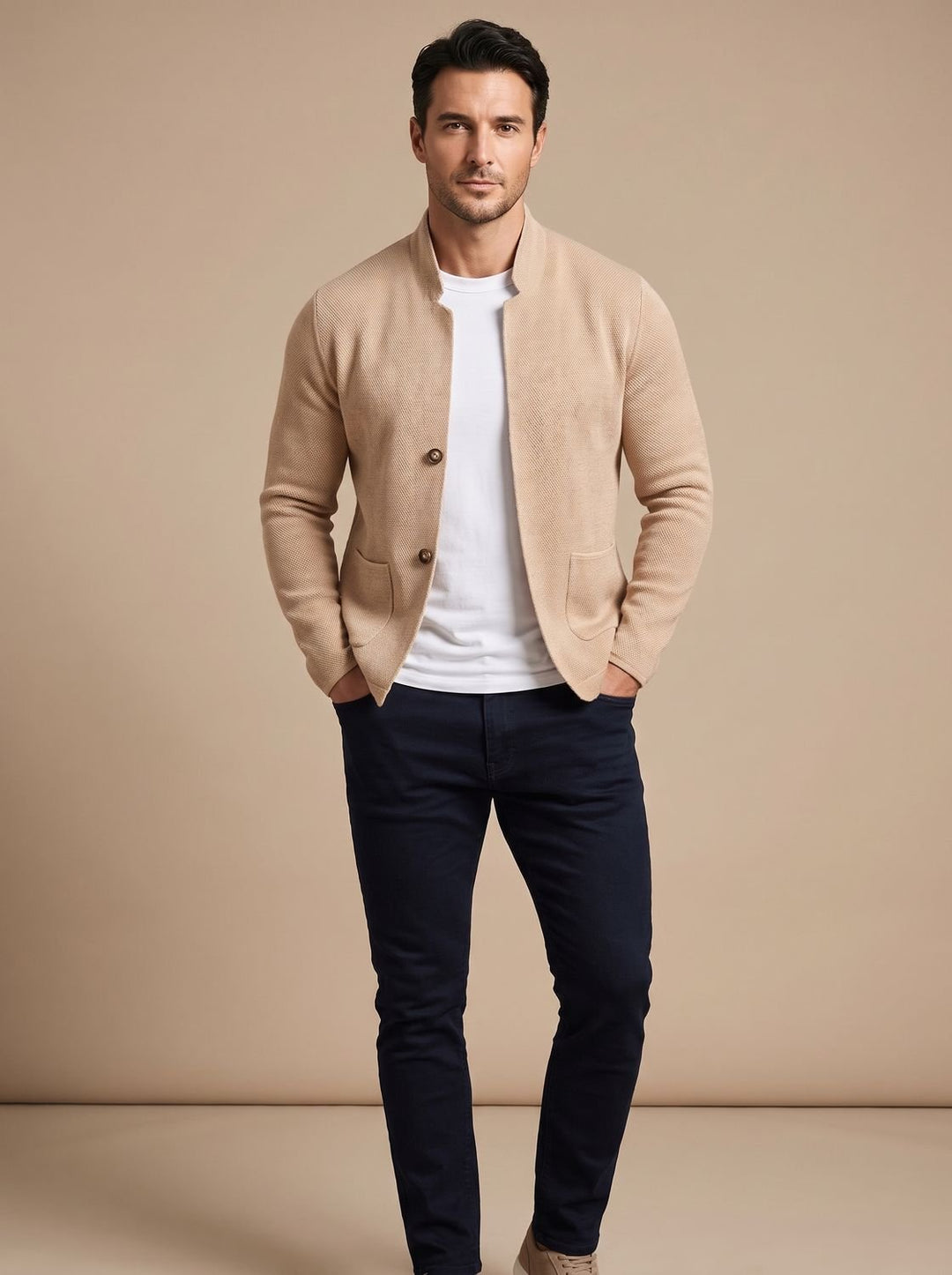 Men's Textured Knit Cardigan – Vivy London