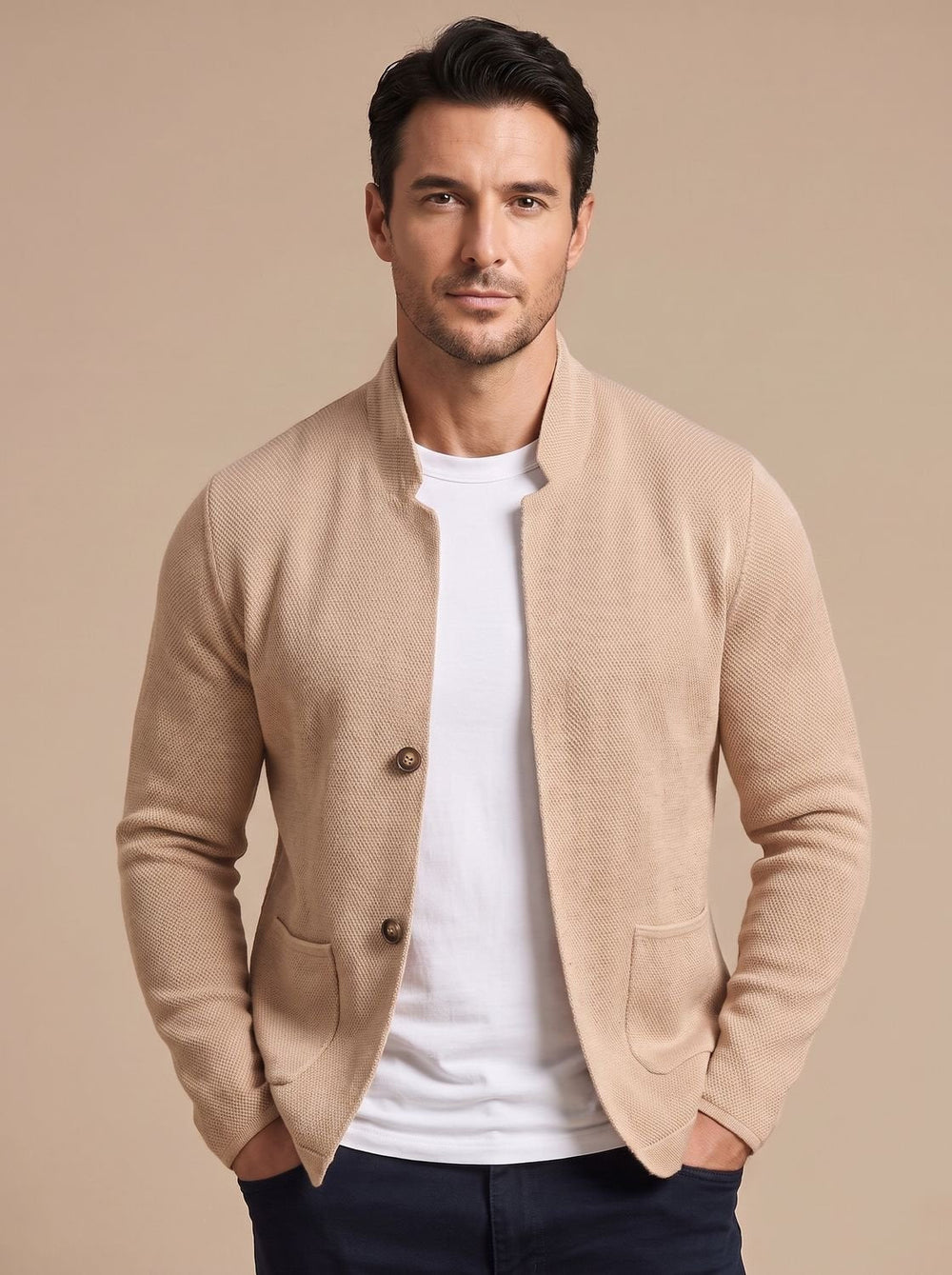 Men's Textured Knit Cardigan – Vivy London